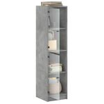 Casa si Gradina - Mobilier - Comode si corpuri - Comode - Dulap cu usi din sticla, gri beton, 35x37x142 cm - Infinity.ro