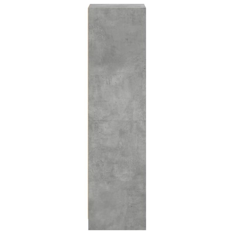 Casa si Gradina - Mobilier - Comode si corpuri - Comode - Dulap cu usi din sticla, gri beton, 35x37x142 cm - Infinity.ro