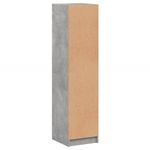 Casa si Gradina - Mobilier - Comode si corpuri - Comode - Dulap cu usi din sticla, gri beton, 35x37x142 cm - Infinity.ro