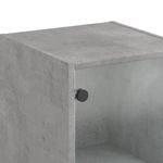 Casa si Gradina - Mobilier - Comode si corpuri - Comode - Dulap cu usi din sticla, gri beton, 35x37x142 cm - Infinity.ro