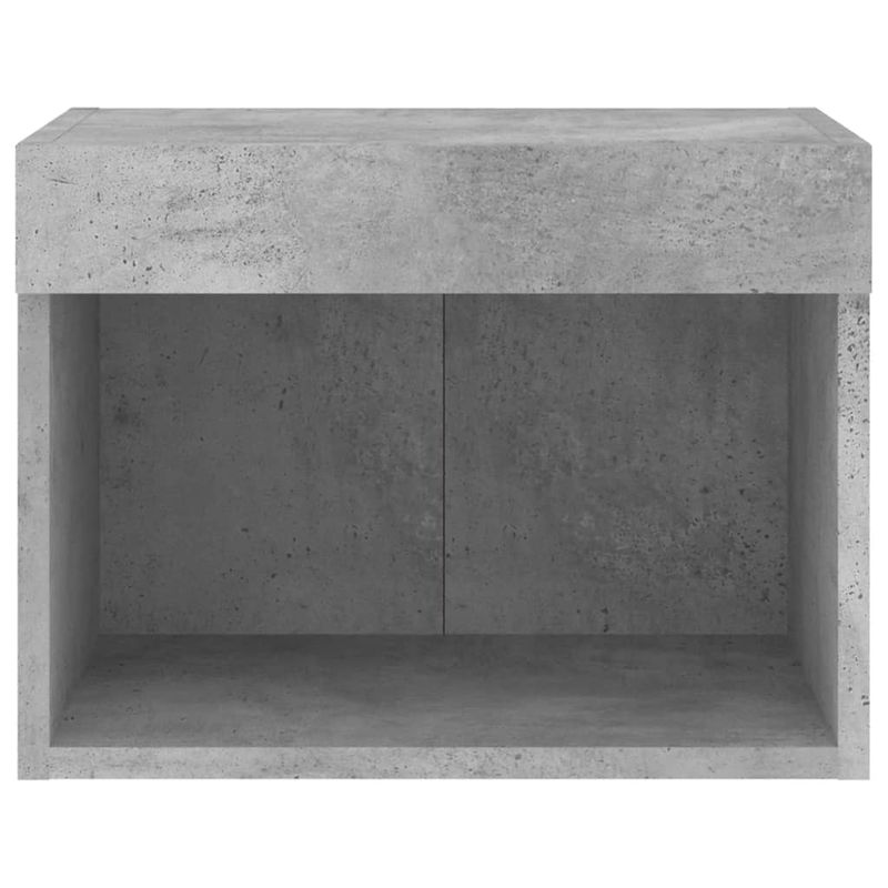 Casa si Gradina - Mobilier - Comode si corpuri - Comode - Noptiere cu lumini LED montate pe perete, 2 buc., gri beton - Infinity.ro