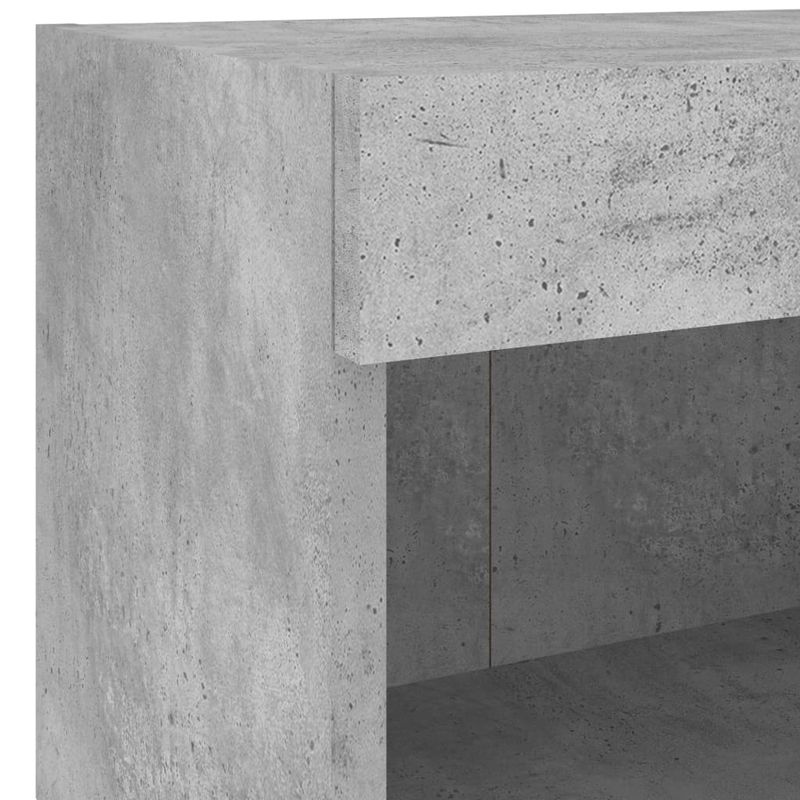 Casa si Gradina - Mobilier - Comode si corpuri - Comode - Noptiere cu lumini LED montate pe perete, 2 buc., gri beton - Infinity.ro