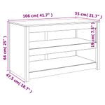 Casa si Gradina - Mobilier - Comode si corpuri - Corpuri bucatarie - Dulap bucatarie de exterior, 106x55x64 cm, lemn masiv douglas, model 2 rafturi - Infinity.ro