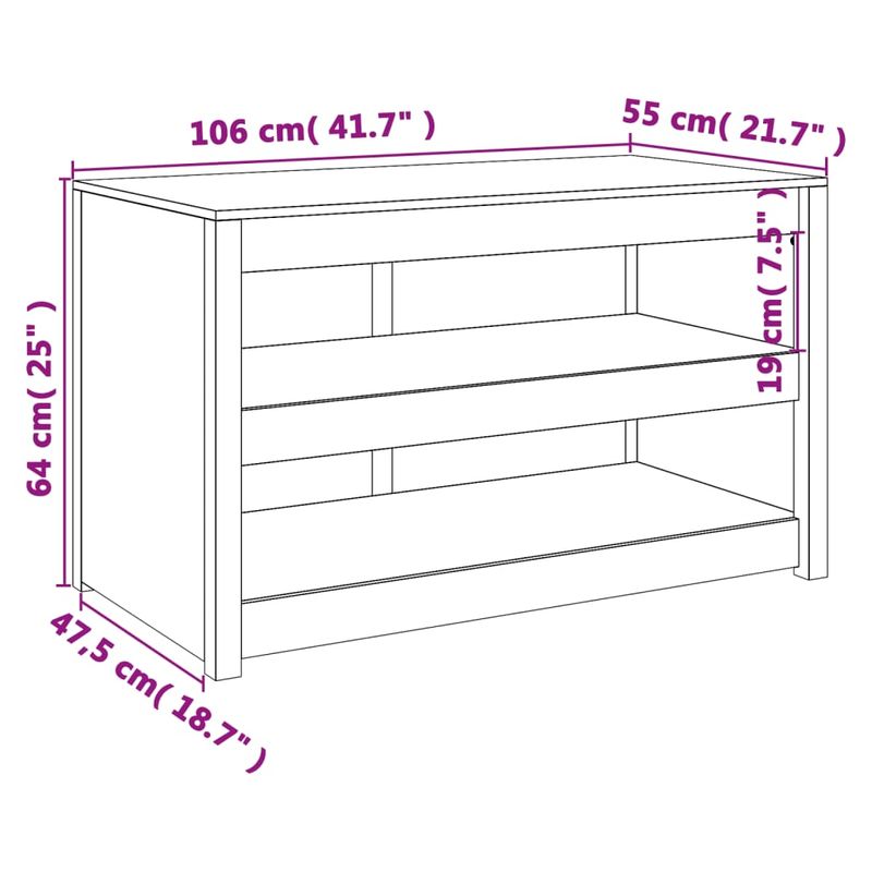 Casa si Gradina - Mobilier - Comode si corpuri - Corpuri bucatarie - Dulap bucatarie de exterior, 106x55x64 cm, lemn masiv douglas, model 2 rafturi - Infinity.ro