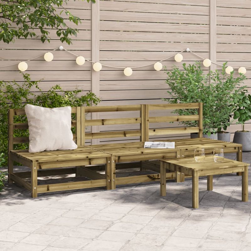 Casa si Gradina - Gradina si terasa - Mobilier exterior - Canapele si fotolii gradina - Canapele gradina fara cotiere 3 buc. 70x70x67cm lemn pin tratat - Infinity.ro