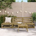 Casa si Gradina - Gradina si terasa - Mobilier exterior - Canapele si fotolii gradina - Canapele gradina fara cotiere 3 buc. 70x70x67cm lemn pin tratat - Infinity.ro