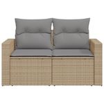 Casa si Gradina - Gradina si terasa - Mobilier exterior - Canapele si fotolii gradina - Canapea de gradina cu perne, 2 locuri, bej, poliratan - Infinity.ro