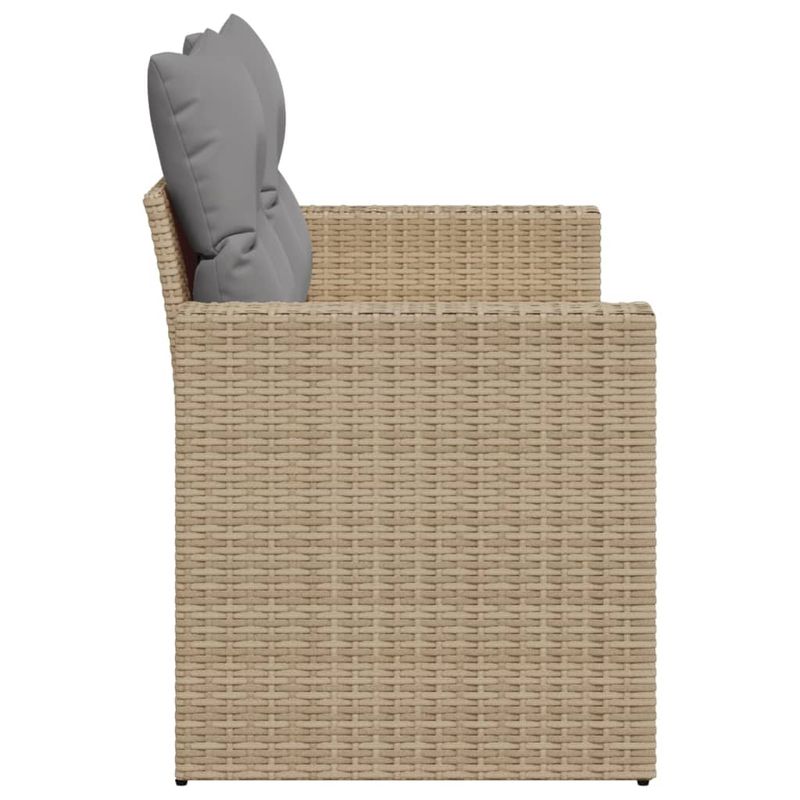 Casa si Gradina - Gradina si terasa - Mobilier exterior - Canapele si fotolii gradina - Canapea de gradina cu perne, 2 locuri, bej, poliratan - Infinity.ro