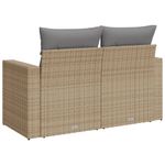 Casa si Gradina - Gradina si terasa - Mobilier exterior - Canapele si fotolii gradina - Canapea de gradina cu perne, 2 locuri, bej, poliratan - Infinity.ro