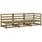 Casa si Gradina - Gradina si terasa - Mobilier exterior - Canapele si fotolii gradina - Canapea de gradina cu 3 locuri, lemn de pin tratat, model colț + 2x scaun - Infinity.ro
