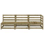 Casa si Gradina - Gradina si terasa - Mobilier exterior - Canapele si fotolii gradina - Canapea de gradina cu 3 locuri, lemn de pin tratat, model colț + 2x scaun - Infinity.ro