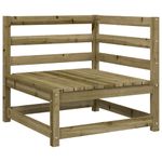 Casa si Gradina - Gradina si terasa - Mobilier exterior - Canapele si fotolii gradina - Canapea de gradina cu 3 locuri, lemn de pin tratat, model colț + 2x scaun - Infinity.ro