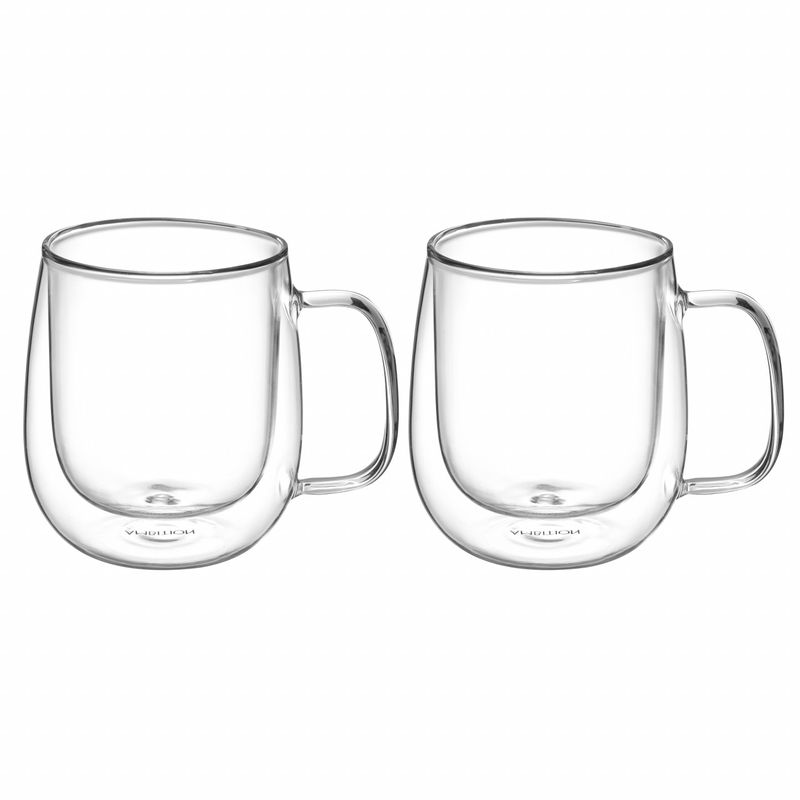Casa si Gradina - Bucatarie si vesela - Cani si pahare - Cani si cesti - Set 2 cani 250 ml, sticla termorezistenta, 7.5 cm, AMBITION Mia - Infinity.ro