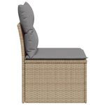 Casa si Gradina - Gradina si terasa - Mobilier exterior - Canapele si fotolii gradina - Canapea de gradina fara cotiere, cu perne, bej, poliratan - Infinity.ro