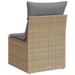 Casa si Gradina - Gradina si terasa - Mobilier exterior - Canapele si fotolii gradina - Canapea de gradina fara cotiere, cu perne, bej, poliratan - Infinity.ro