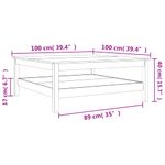 Casa si Gradina - Mobilier - Mese si birouri - Masute de cafea - Masuta de cafea, maro ceruit, 100x100x40 cm, lemn masiv de pin - Infinity.ro