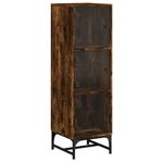 Casa si Gradina - Mobilier - Comode si corpuri - Comode - Dulap cu usi din sticla, stejar fumuriu, 35x37x120 cm - Infinity.ro