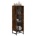 Casa si Gradina - Mobilier - Comode si corpuri - Comode - Dulap cu usi din sticla, stejar fumuriu, 35x37x120 cm - Infinity.ro