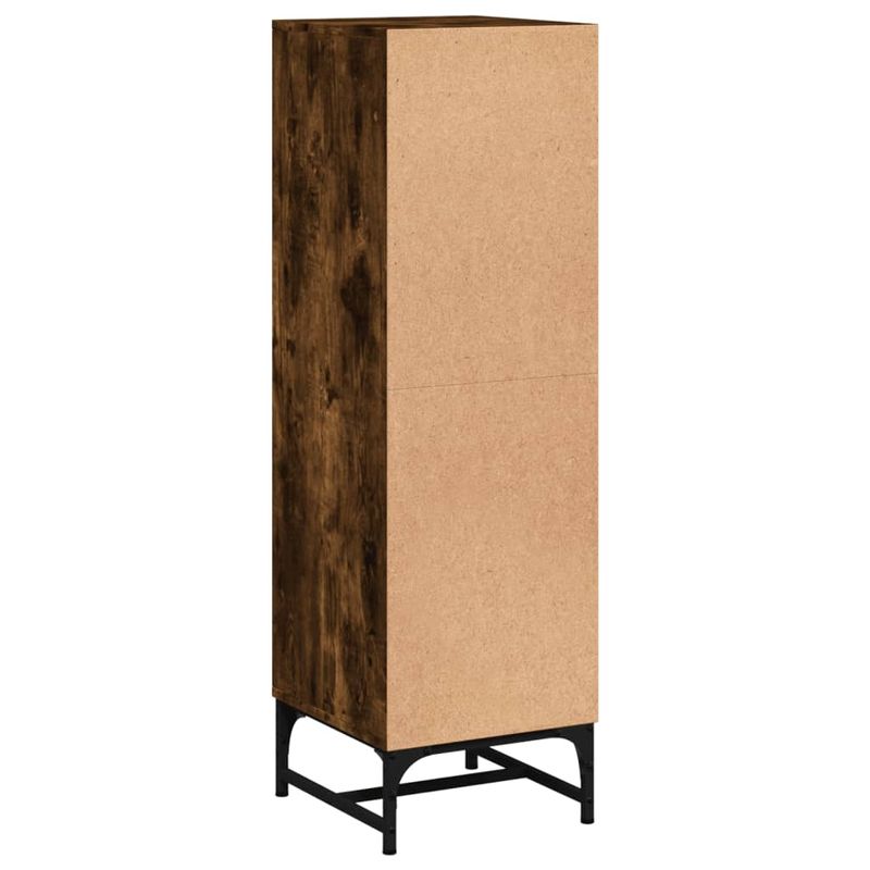 Casa si Gradina - Mobilier - Comode si corpuri - Comode - Dulap cu usi din sticla, stejar fumuriu, 35x37x120 cm - Infinity.ro