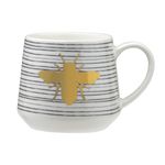 Casa si Gradina - Bucatarie si vesela - Cani si pahare - Cani si cesti - Cana portelan 460 ml, model dungi, AMBITION Gold Bee - Infinity.ro