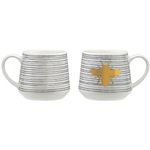Casa si Gradina - Bucatarie si vesela - Cani si pahare - Cani si cesti - Cana portelan 460 ml, model dungi, AMBITION Gold Bee - Infinity.ro