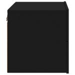 Casa si Gradina - Mobilier - Comode si corpuri - Noptiere - Noptiera montata pe perete cu lumini LED, negru - Infinity.ro