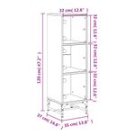 Casa si Gradina - Mobilier - Comode si corpuri - Comode - Dulap cu usi din sticla, stejar fumuriu, 35x37x120 cm - Infinity.ro