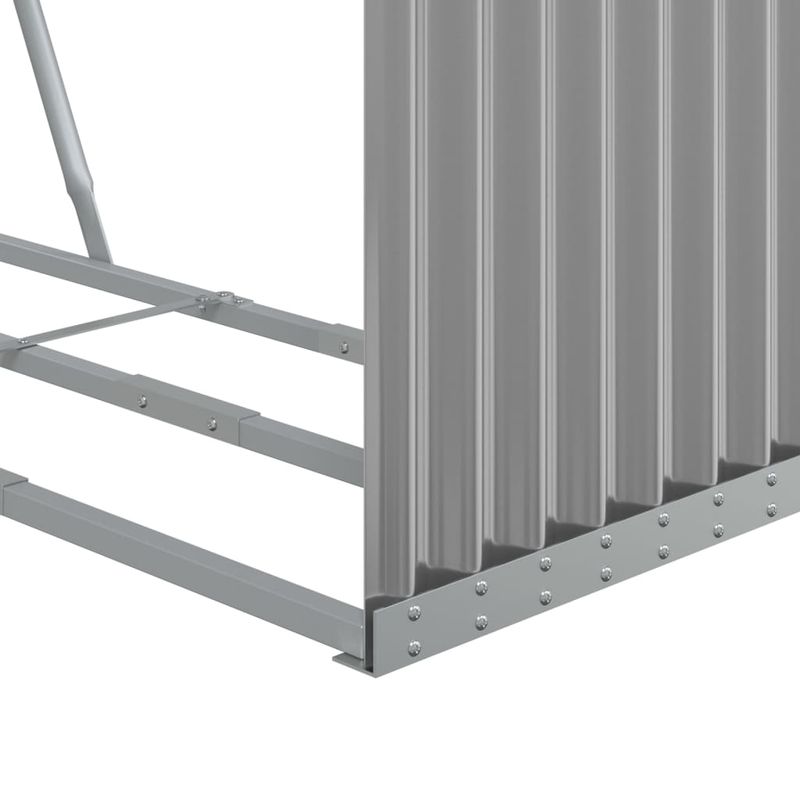 Casa si Gradina - Termice - Sobe, Seminee si accesorii - Accesorii seminee si sobe - Suport de busteni, gri deschis, 120x45x100 cm, otel galvanizat - Infinity.ro