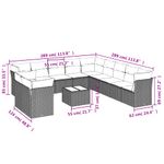 Casa si Gradina - Gradina si terasa - Mobilier exterior - Seturi mobila gradina - Set canapele de gradina, 12 piese, cu perne, negru, poliratan - Infinity.ro