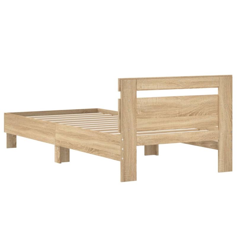 Casa si Gradina - Mobilier - Paturi si accesorii - Paturi - Cadru de pat cu tablie stejar sonoma 90x190 cm lemn prelucrat - Infinity.ro