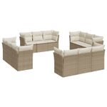Casa si Gradina - Gradina si terasa - Mobilier exterior - Seturi mobila gradina - Set canapele de gradina cu perne, 12 piese, bej, poliratan - Infinity.ro