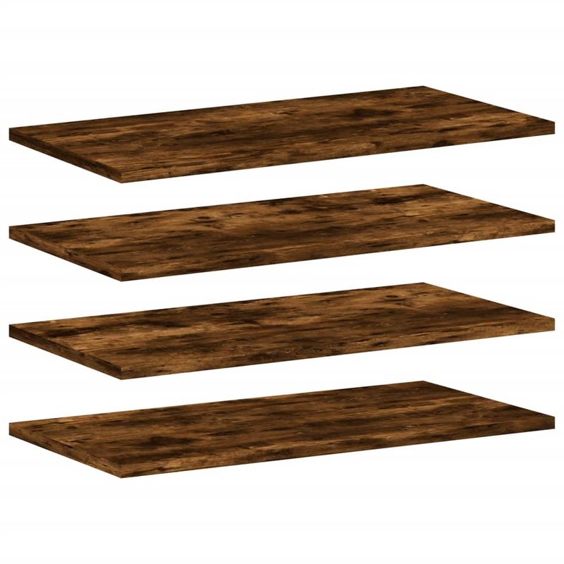 Casa si Gradina - Mobilier - Biblioteci si rafturi - Rafturi - Rafturi perete 4 buc. stejar fumuriu 60x20x1,5 cm lemn compozit - Infinity.ro