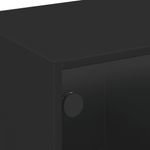 Casa si Gradina - Mobilier - Mese si birouri - Masute de cafea - Masuta de cafea cu usi din sticla, negru, 68x50x42 cm - Infinity.ro