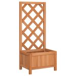 Casa si Gradina - Gradinarit si plante - Plante si ghivece - Ghivece si suporturi - Jardiniera cu spalier, maro, lemn masiv de brad - Infinity.ro