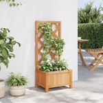 Casa si Gradina - Gradinarit si plante - Plante si ghivece - Ghivece si suporturi - Jardiniera cu spalier, maro, lemn masiv de brad - Infinity.ro