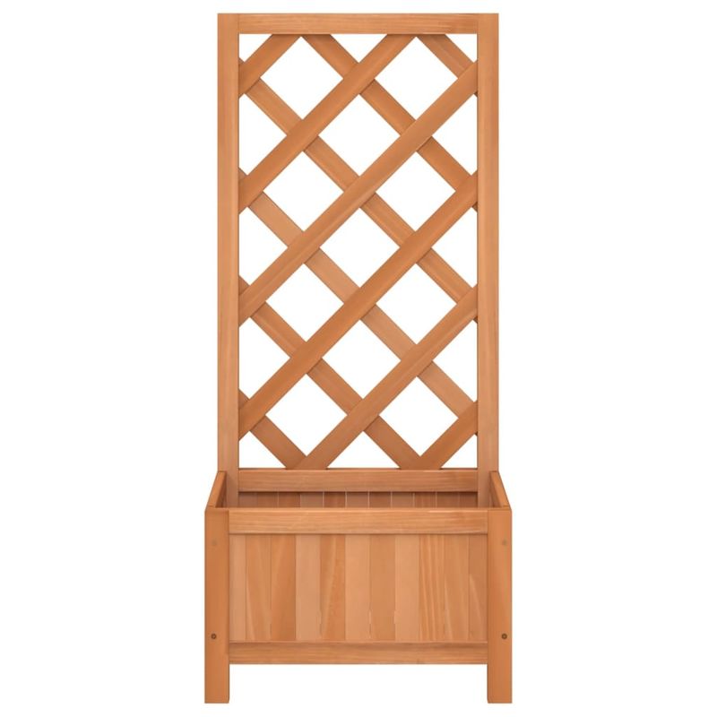 Casa si Gradina - Gradinarit si plante - Plante si ghivece - Ghivece si suporturi - Jardiniera cu spalier, maro, lemn masiv de brad - Infinity.ro