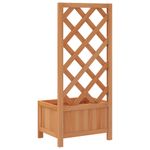 Casa si Gradina - Gradinarit si plante - Plante si ghivece - Ghivece si suporturi - Jardiniera cu spalier, maro, lemn masiv de brad - Infinity.ro