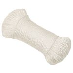 Casa si Gradina - Constructii - Feronerie si accesorii - Sfoara si lanturi - Franghie de lucru, Alb, 3 mm, 50 m, polipropilena - Infinity.ro