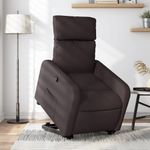 Casa si Gradina - Mobilier - Scaune si fotolii - Fotolii - Fotoliu rabatabil cu ridicare pe verticala, maro inchis, textil - Infinity.ro