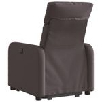 Casa si Gradina - Mobilier - Scaune si fotolii - Fotolii - Fotoliu rabatabil cu ridicare pe verticala, maro inchis, textil - Infinity.ro