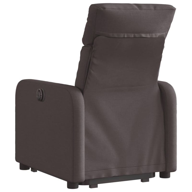 Casa si Gradina - Mobilier - Scaune si fotolii - Fotolii - Fotoliu rabatabil cu ridicare pe verticala, maro inchis, textil - Infinity.ro