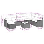 Casa si Gradina - Gradina si terasa - Mobilier exterior - Canapele si fotolii gradina - Set mobilier de gradina cu perne, 9 piese, negru, poliratan - Infinity.ro