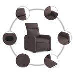 Casa si Gradina - Mobilier - Scaune si fotolii - Fotolii - Fotoliu rabatabil cu ridicare pe verticala, maro inchis, textil - Infinity.ro