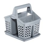 Casa si Gradina - Bucatarie si vesela - Organizare si depozitare bucatarie - Scurgator vase - Uscator tacamuri 4 compartimente, gri, DOMOTTI Asca - Infinity.ro