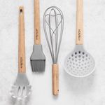 Casa si Gradina - Bucatarie si vesela - Ustensile bucatarie - Pensule, spatule si teluri bucatarie - Tel silicon cu maner din bambus, AMBITION Nordic - Infinity.ro