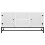 Casa si Gradina - Mobilier - Comode si corpuri - Comode - Comoda TV cu usi din sticla, alb, 102x37x50 cm - Infinity.ro