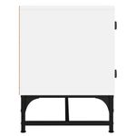 Casa si Gradina - Mobilier - Comode si corpuri - Comode - Comoda TV cu usi din sticla, alb, 102x37x50 cm - Infinity.ro