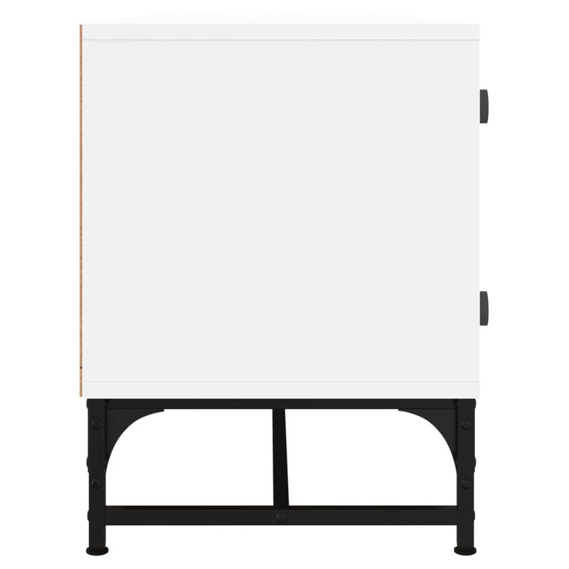 Casa si Gradina - Mobilier - Comode si corpuri - Comode - Comoda TV cu usi din sticla, alb, 102x37x50 cm - Infinity.ro