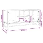 Casa si Gradina - Mobilier - Comode si corpuri - Comode - Comoda TV cu usi din sticla, alb, 102x37x50 cm - Infinity.ro