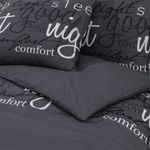 Casa si Gradina - Textile si covoare - Lenjerii de pat - Seturi de lenjerie - Set cu husa de pilota, alb și negru, 155x220 cm, bumbac - Infinity.ro